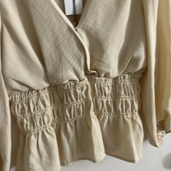 tan blouse - Picture 3 of 4